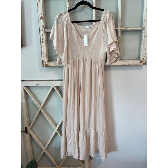 NWT Baltic Born size medium cream colored midi dress - Picture 1 of 4